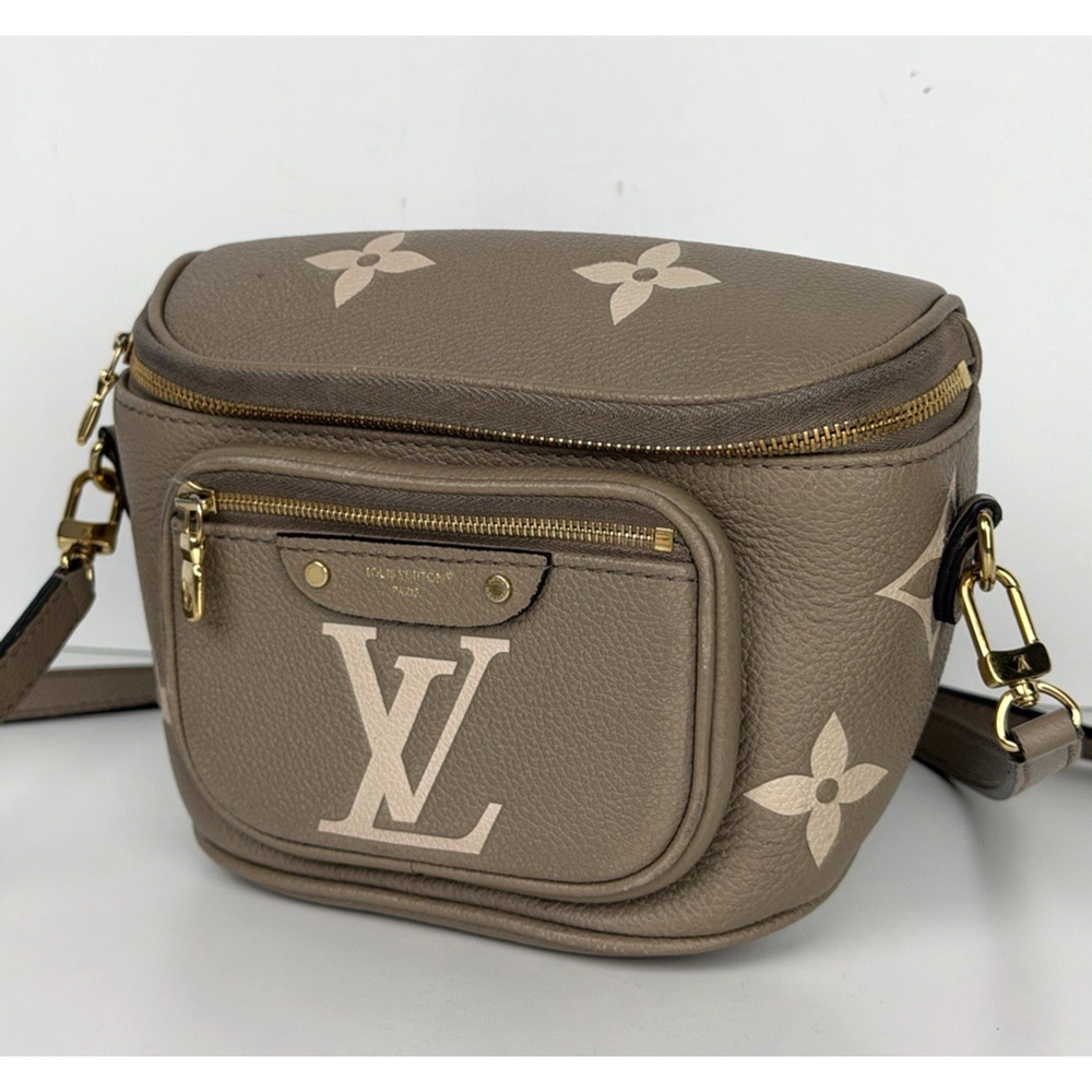 Louis Vuitton Empreinte Mini Bumbag in Tourterelle and Cream Leather NFC U1